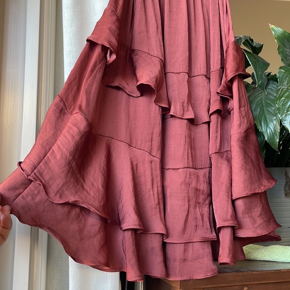 Satin rust dress - Picture 4 of 4